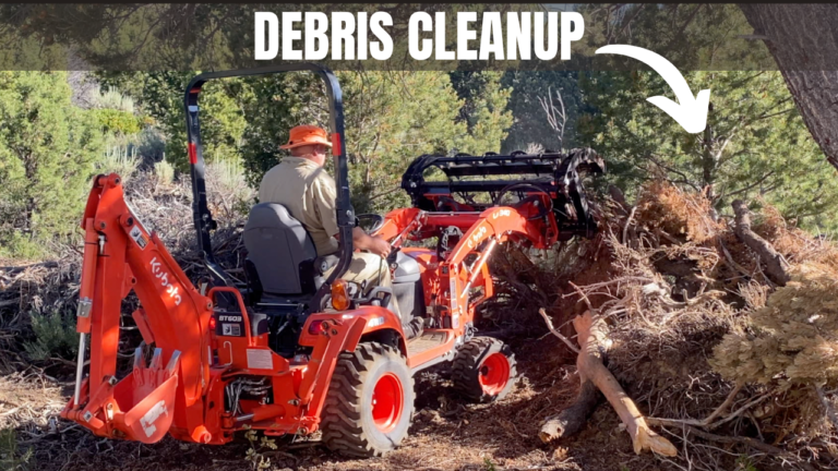 Cleanup with the Kubota BX23S with Wicked 55 inch Grapple